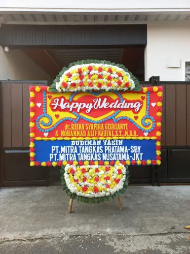 Papan Bunga Pernikahan kelapa indah