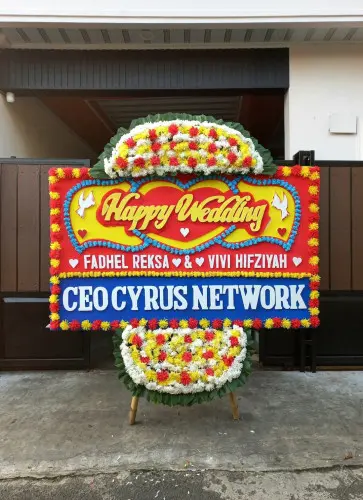 Papan Bunga Pernikahan kelapa indah