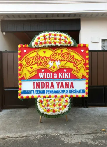 Papan Bunga Pernikahan kelapa indah